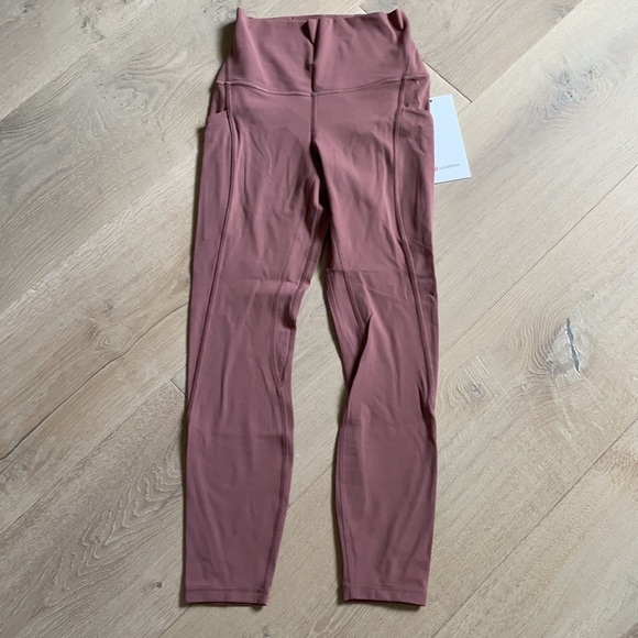 NWT Lululemon Align Pockets 25” Spiced Chai. Sz 4.